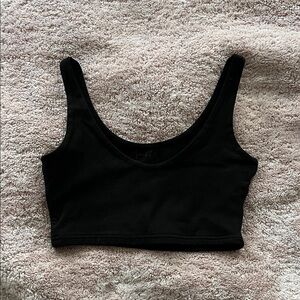 Brandy Melville Black V-Neck Top